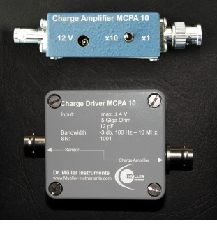 Ladungsverstärker MCPA10 mit Ladungstreiber (Klick vergrößern)